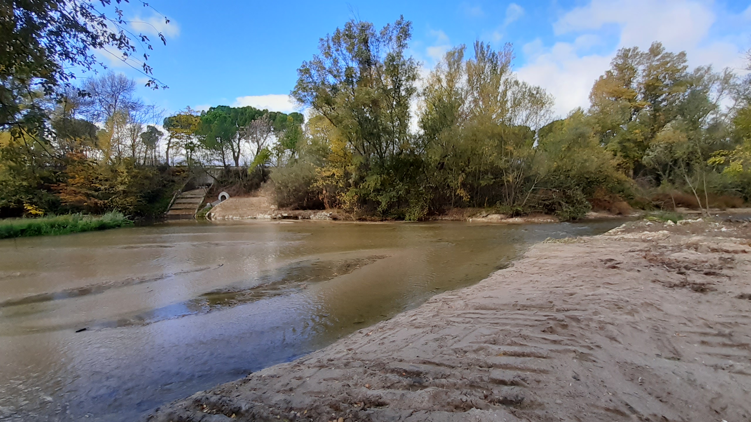 La zona de La Playa de Madrid, después de retirar los restos de la presa